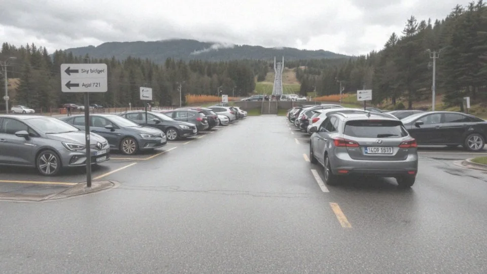 Jakie są opcje parkingowe przy Sky Bridge 721?