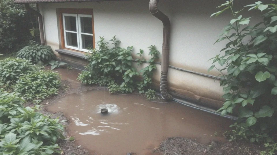 Jak wadliwe odprowadzanie wody deszczowej przyczynia się do wilgoci w piwnicy?