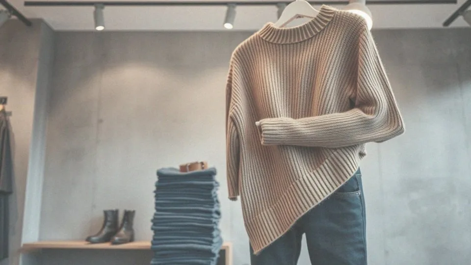 Jak asymetryczne swetry damskie można stylowo zestawić z rurkami?