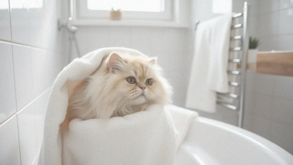 Jak osuszyć kota po kąpieli?