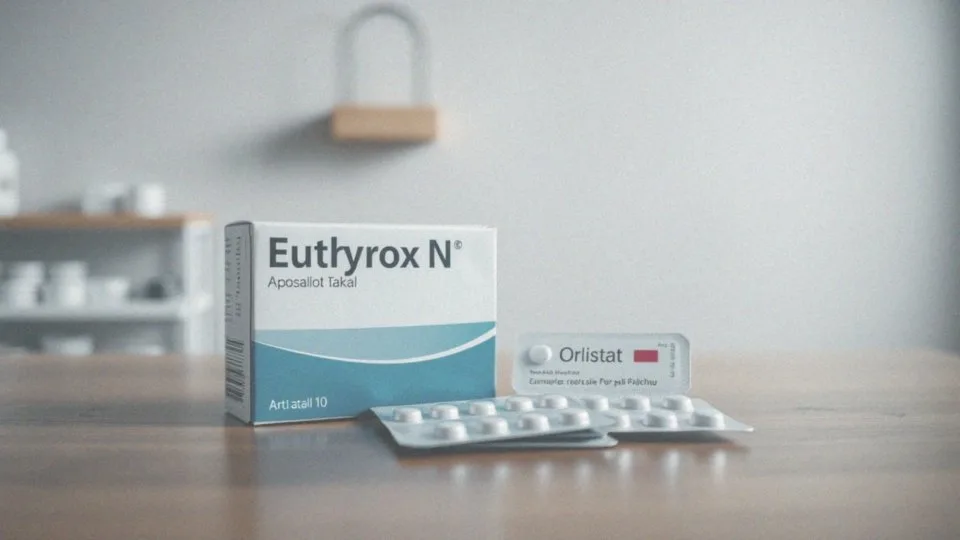 Czy orlistat wpływa na działanie Euthyrox N?